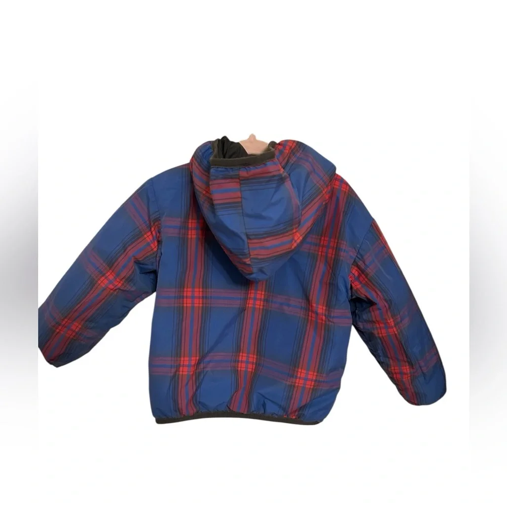 The North Face Blue and Red Checkered Reversible Jacket - Picture 2 of 9